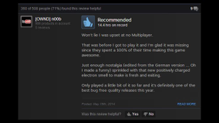 Illustration for article titled Wolfenstein, As Told By Steam Reviews